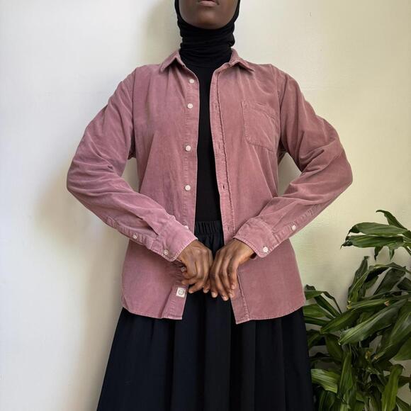 Vintage Pink corduroy button-up shirt size M - Picture 2 of 7